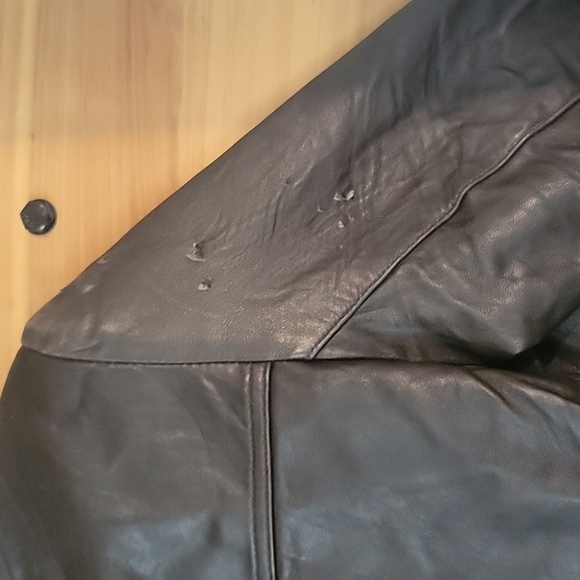 Vintage leather jacket, fully lined size 8 - Picture 5 of 6